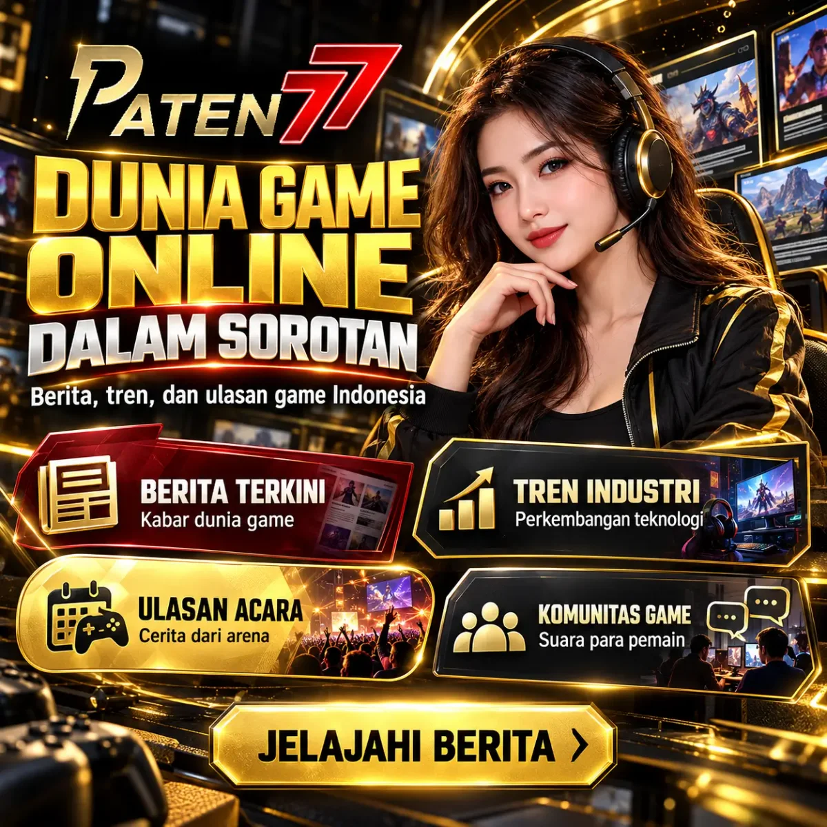 Banner utama Kenali Arah Perkembangan Game Online bersama PATEN77 — PATEN77
